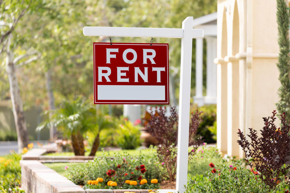 Red For Rent Sign