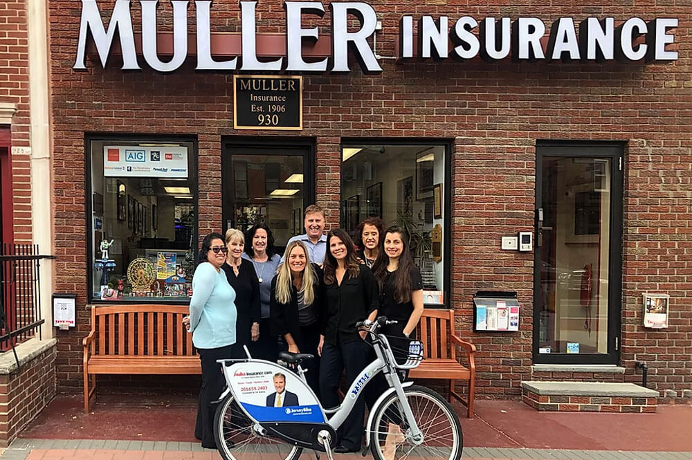 Muller Insurance Staff with JerseyBike