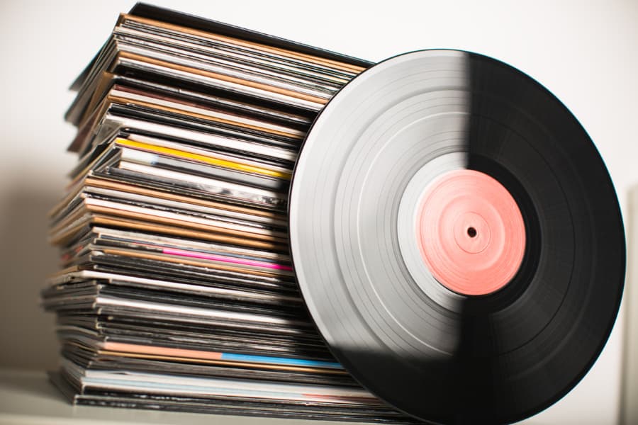 Vinyl record collection