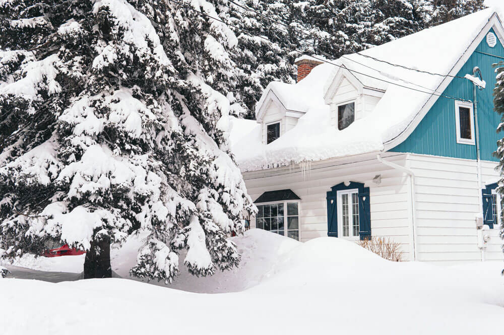House after a snowstorm
