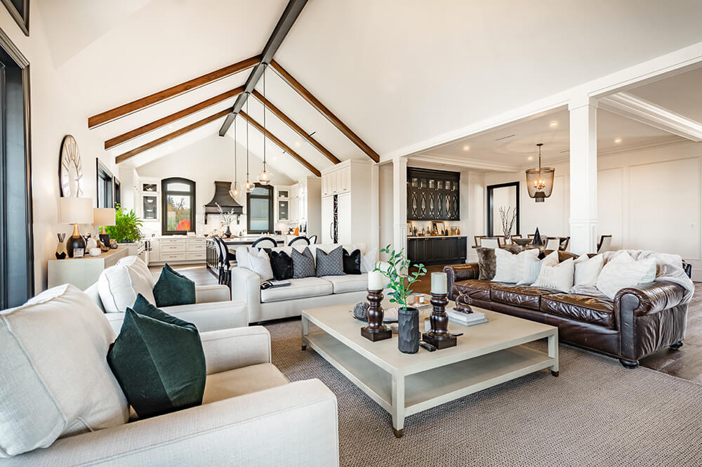 Interior living space in apartment in New Jersey.