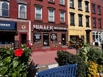 Muller Insurance office front in Hoboken, NJ